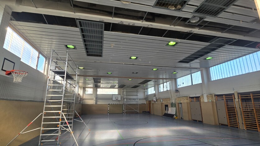 Gutachten Spannbetonbinder - Innenansicht Turnhalle