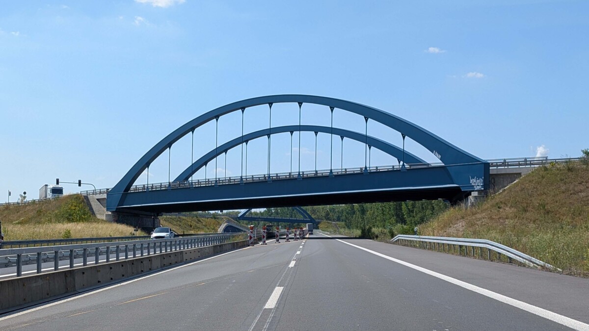 Bogenbrücke A72 Endzustand Bogenbrücke A72 Endzustand